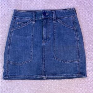 denim mini skirt